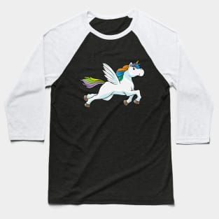 Unicorn with Wings Baseball T-Shirt